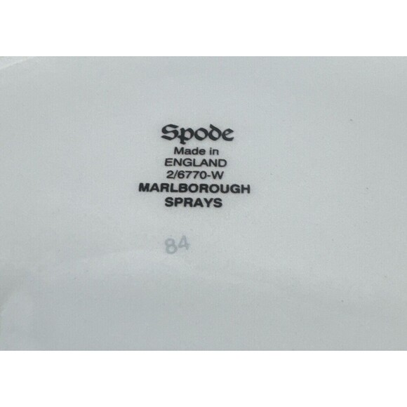 Spode MARLBOROUGH SPRAYS PINK TRIM EDGE FLORAL OVAL VEGETABLE BOWL 10.5” X 8” - Picture 7 of 7